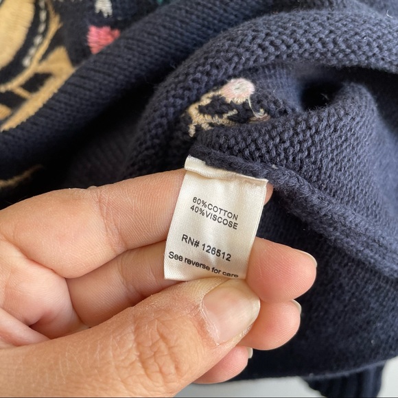 Aratta Silent Journey Embroidered Knit Sweater Size Medium - Picture 6 of 6